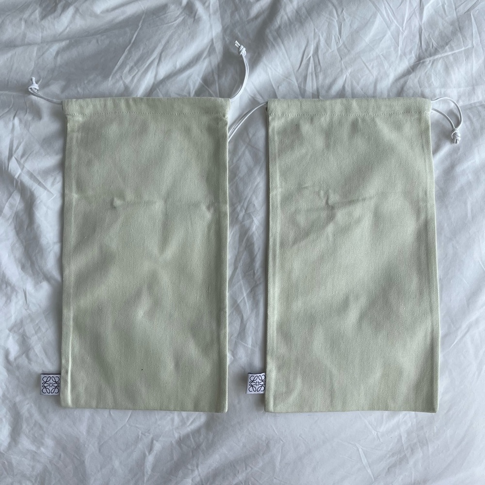 Matching pair of Loewe dust bags 15 x 8 in. Each